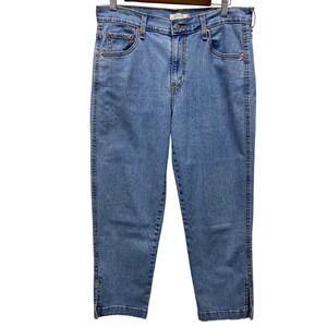 Levis Classic Capri Jeans Womens 12 Blue Medium Wash Stretch Denim Cropped 731L